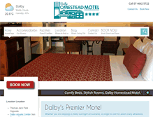 Tablet Screenshot of dalbyhomesteadmotel.com.au